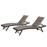2-Piece Aluminum Wicker Outdoor Chaise Lounge W1859P360203
