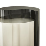 ZUN Ying Yang Modern & Contemporary Style 2PC End Table Made with Iron Sheet Frame in Black & Silver B009140743