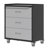 ZUN Heavy-Duty Metal Storage Cabinet with Wheels - 3 Drawer Tool Cabinet for Garage, Office, and Home T2398P222835