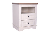 Farmhouse Nightstand , End Table, Side Table with 2 Drawers Storage Cabinet for Bedroom, Living W3151P264505