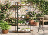 5-Tier 62 Inch Tall Vintage Industrial Bookcase with Open Storage Shelves Rustic Brown, 31.5" 11" 72744657
