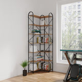 7 Shelf Bookcase, Modern High Bookcase, Thickened iron frame and thickened laminate composition, 39464465