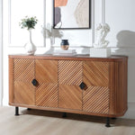 ZUN Accent Storage Cabinet, Modern Accent Buffet Cabinet Adjustable Shelves, Freestanding Sideboard W2729P202566