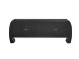 U-Style Four-Door Ash Veneer Storage Cabinet with Curved Legs, Perfectly Suited for Hallways, N711P241277B