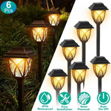 6Pack Solar Powered Stake Light Decorative Landscape Lamp IP45 Waterproof Auto On Off 80420771