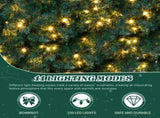 46in Pre-lit Christmas Wreath, Lighted Artificial Xmas Wreath with 150 Warm & Multi-color Lights and 96279534
