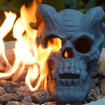 ZUN Refractory Materials Fireproof Imitated Human Fire Pit Skulls Gas Log for NG, LP Wood Fireplace, W2734P194127