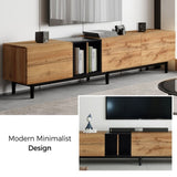 Modern TV Stand for 80'' TV with 3 Doors, Media Console Table, Entertainment Center with Large WF302939AAP