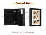 Black MDF Spray Paint, Partial Mirror Wall-mounted 2-Tier Storage Cabinet, 41279187
