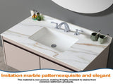 43 Inch Marble Vanity Top, Bathroom Vanity Top with Undermount Rectangular Middle Sink and 4" Height 18207057