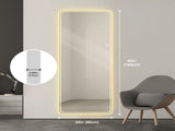 65"x24" Full Length Floor Mirror LED Whole Body Mirror, Wall Mounted Hanging Mirror with Lights, W2071P180840