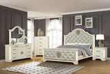 Jasmine 8-Drawer Dresser with side LED lightning made with Wood in Beige 659436058361