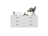 White chest of particle board with triamcinol coating 134*40*67cm double row 3 layers 6 28763926