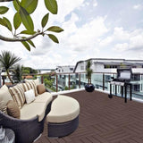 Plastic Interlocking Deck Tiles, 11.8"x11.8", Patio Flooring Outdoor Waterproof All 16456452