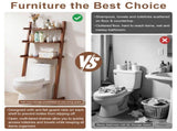 Solid Wood Over The Toilet Storage Shelf,3-Tier Freestanding Wood Bathroom Above Toilet Organizer W3204P577550