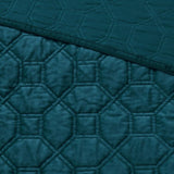3 Piece Velvet Quilt Set Teal Full/Queen B03597494