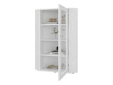 Ruffin Display Cabinet, 1 Door, 4 Shelves, White B097P474260