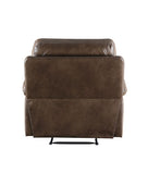 Brown Power Recliner with Pillow Top Arm B062P215427