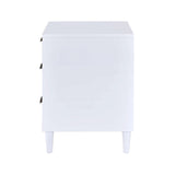 Two-tone Finish Nightstand with 3 Drawers, White and Weathered Oak B016P256489