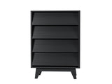 4 Drawer Double Dresser Features Vintage-style and Bevel Design 92816844
