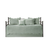 6 Piece Reversible Scalloped Edge Daybed Cover Set Seafoam Daybed B03597554