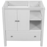 ZUN 30" Bathroom Vanity Base Only, Solid Wood Frame, Bathroom Storage Cabinet with Doors and Drawers, 89903738