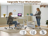 Height Adjustable Desk Standing Desk Small Desk for Small Spaces, Mobile Rolling Computer Desk on 38015804