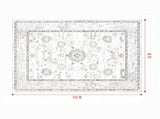 Blue 8x10 Indoor Machine Washable Area Rug Bohemian Design Carpet, Easy Clean for Living Room, 27398976