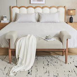 Elegant Beige Linen Tufted Ottoman A Classic Comfort Statement N769P231528A