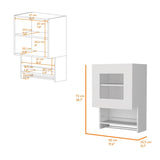 Florence Kitchen Wall Cabinet, Spice and Towel Rack B128P148711
