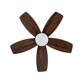 Hot sales 32 Inch Modern Black Ceiling Fan With Light 3 Solid Wood Blades Remote Control Reversible W2991P338638