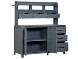 (With Assembly Video) Farmhouse Patio Potting Bench, 44.6''x19.5'' Large Freestanding Garden N717P404331E