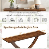 Mirod 57'' Modern Rustic Console Table with Cross-Leg Design,Sturdy Construction and Ample Surface N760P214643D