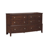Transitional Style Bedroom Furniture 1pc Dresser of 6x Drawers Dark Cherry Finish Wooden Furniture B011134288