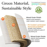 52.8" Rattan Sideboard, Boho Farmhouse Storage with Adjustable Shelves, Accent Buffet B082P232946