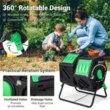 130L Garden Compost Tumbler with Sliding Doors 28017194