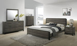 ZUN Ioana Antique Grey Finish Wood Bed Room Set, Queen Size Bed, Dresser, Mirror, Night Stand, Chest T2574P202571