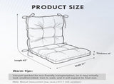 Outdoor High Back Chair Cushions Set of 2, 42"x21"x4" Tufted Waterproof Patio Cushion for Rocking & 51863908