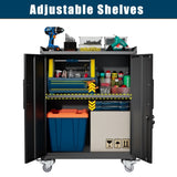 2 Door Tool Cabinets for Garage, Lockable Garage Storage Cabinet, Locking Metal Storage Cabinet with W1831126696