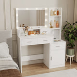 Newly designed smart mirror table with drawers and storage cabinet, table with W1320138353