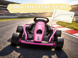 Pink 24V High-Speed Electric Drift Go Kart Kids Ride-On Racing Vehicle with 2 Speeds for 8-12 Years 78656869