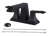 2-Handle Heavy Duty Bathroom with Drain and Supply Kits, Modern Style Lavatory Deck Mounted 90980804