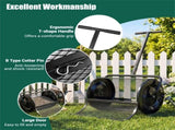 27"16" Lawn Fertilizer Spreader with Diamond Mesh Clump-Free Garden Compost Spreader - Black 02053492