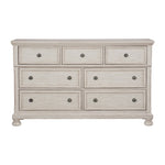 ZUN Antique White Finish1pc Dresser of 7 Drawers Traditional Design Hidden Drawer Classic Bedroom B011P183412