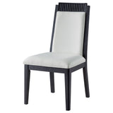 Mason Ivory and Black Wood Dining Side Chair B062P299891
