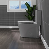 1.1/1.6 GPF Dual Flush One-Piece Toilet, Button on Tank top S-trap 12 inches, Elongated Bowl with W3192P277860