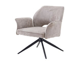 Fabric dining chair set of 2 modern soft cushioned rotating dining chairs, comfortable backrest W3851P452803