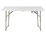 4ft Foldable Lift Patio Plastic Table White 36998812