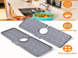 2 pack Silicone Faucet Splash Mat, Food Grade Sink Drip Catcher Pad, Fits Faucet Tube up to 2.48 in, 71155941