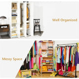Portable Closet Clothes Modern Foldable Armoire Wardrobe Closet With 10 Cubes 81559422